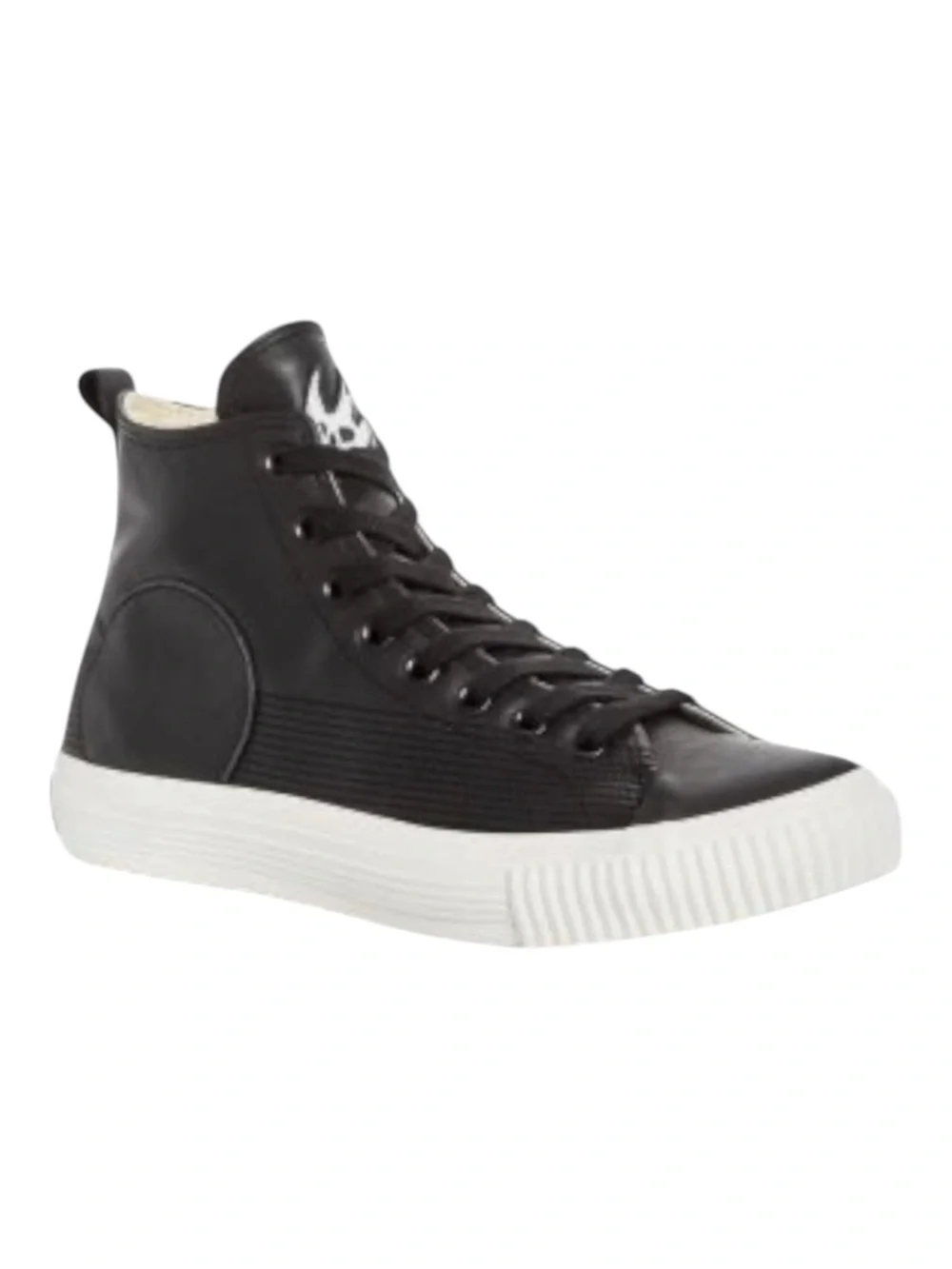 McQ Alexander McQueen ♔ Swallow Plimsoll High Top Leather Sneakers ♔ Black ♔ 38